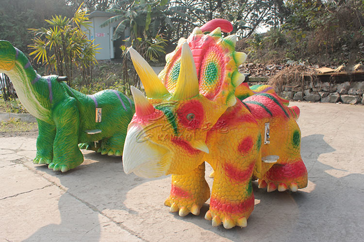 3 - 4M Long Dinosaur Kids Car , Coin Operated Animatronic Dinosaur Ride