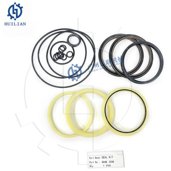 Hanwoo Hydraulic Breaker Spare Parts Rubber RHB308 Oil Seal Kit