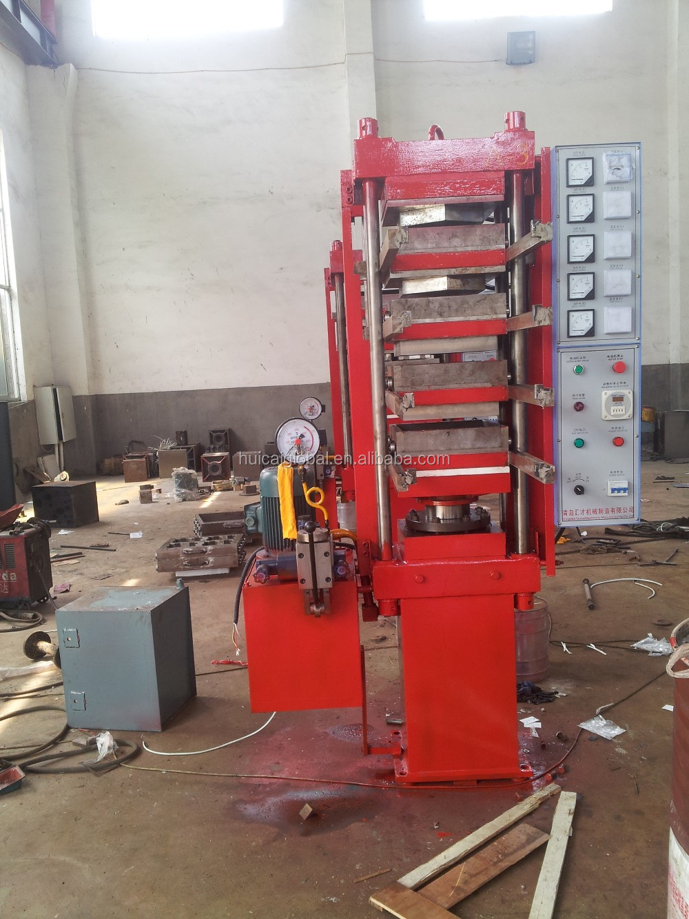 Rubber Tiles Vulcanizing Press Machine XLB-550*550*4 with PLC and Stable Performance