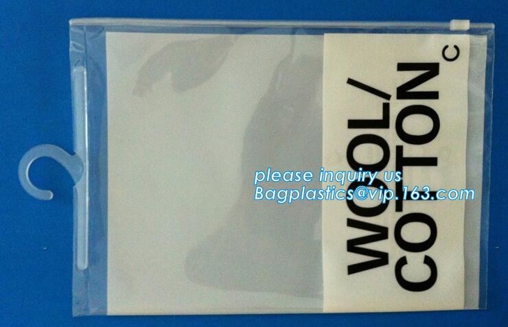 Frosted Zip lockk bag EVA PVC hanger bag for clothes, EVA frost drawstring bag, Frosted Plastic EVA Garment Packing Bag zi