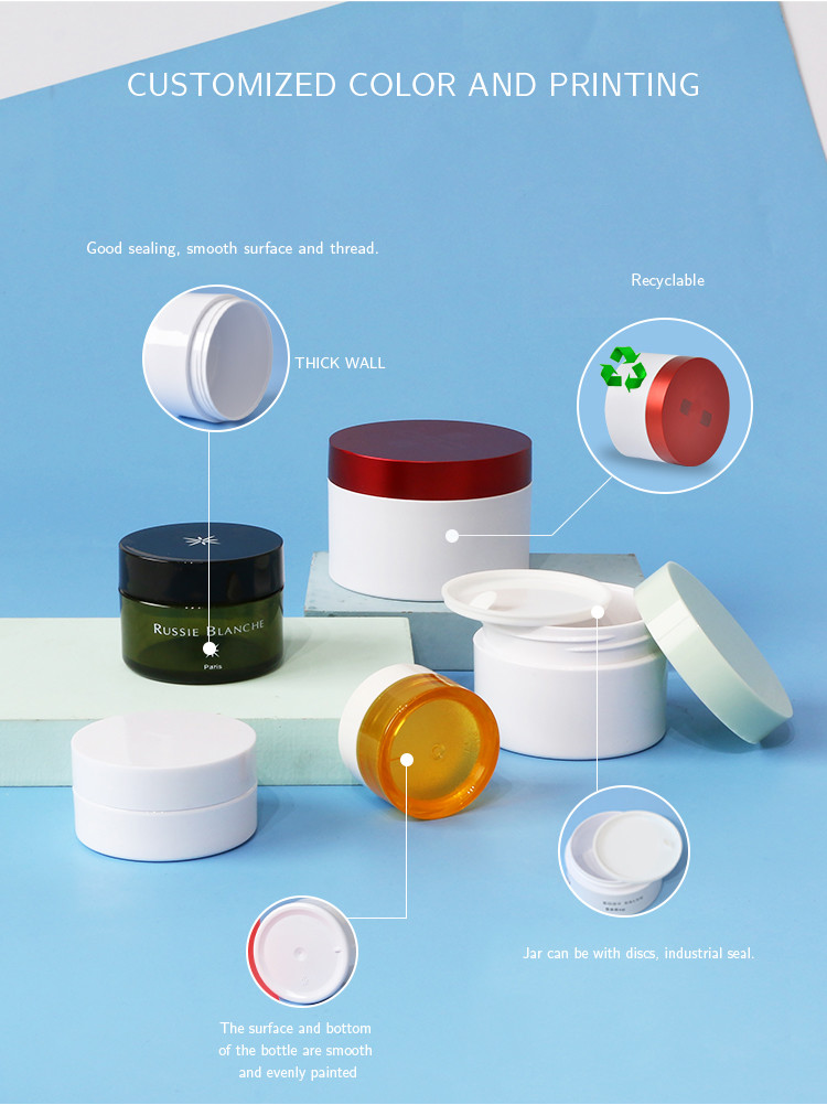 Round Empty White Color 20g 20ml Cosmetic Cream Jar