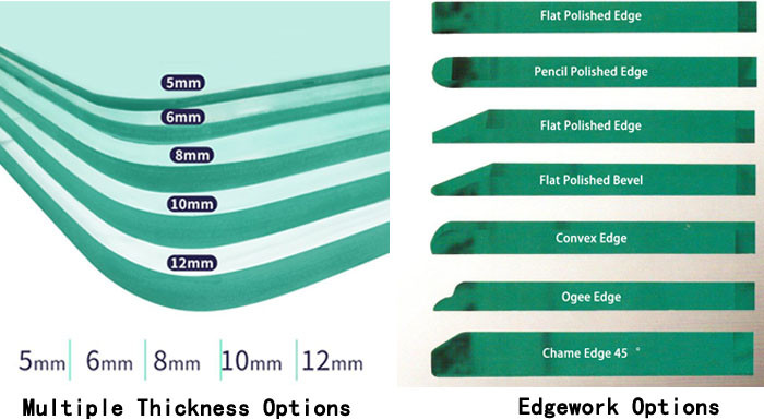 4mm Safety Toughened Glass Flat / Curved Tempered Laminated Glass Custom