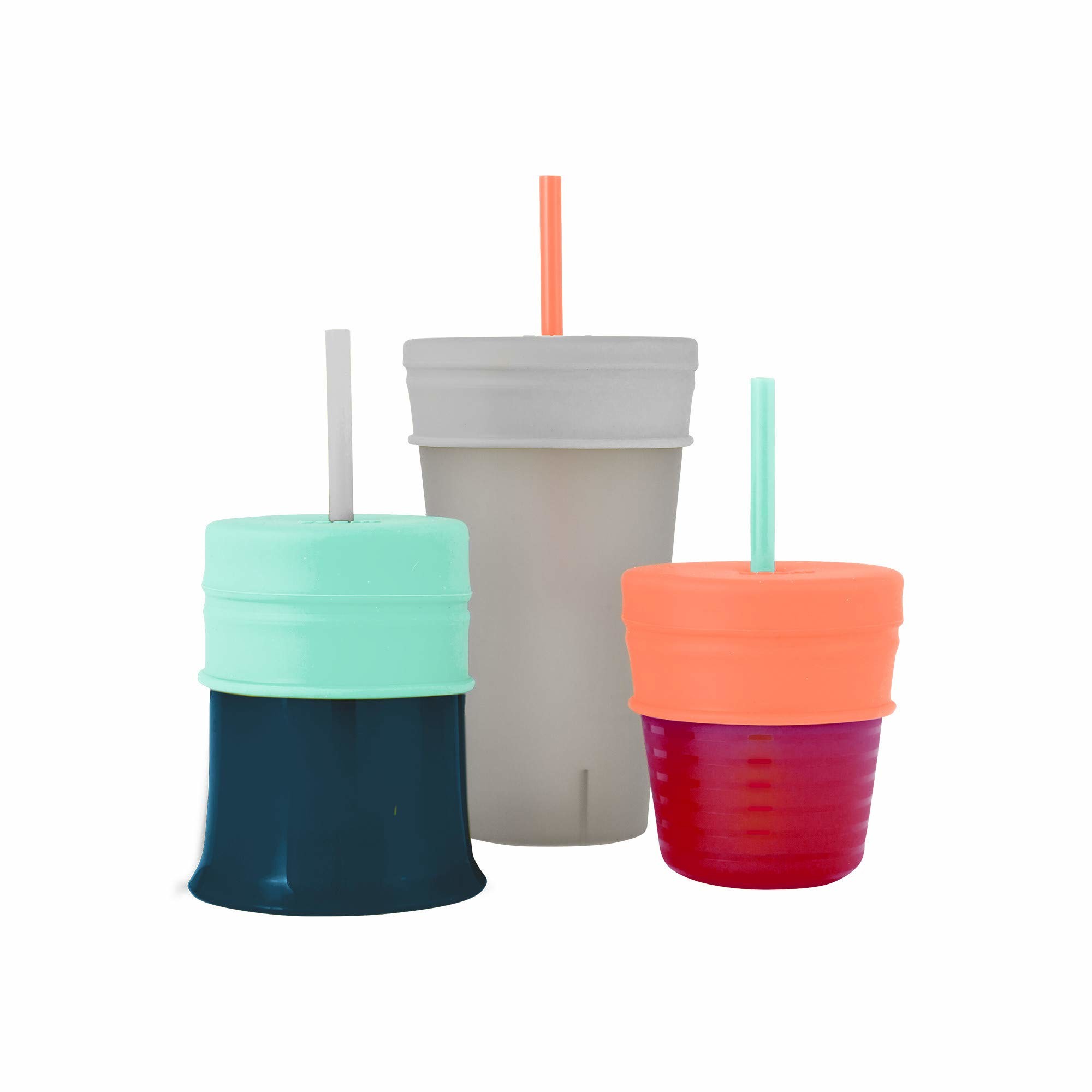 Silicone Sippy Straw Cup Lids For Toddlers Babies Drinking Straws Reusable Spill-Proof Yeti Rambler Mason Cups Mugs Lids