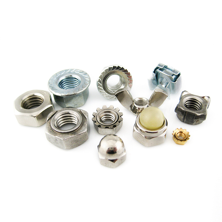 Blue Zinc Plated M6 Hex Flange Lock Nut Serrated DIN6923 For Heavy Equipment