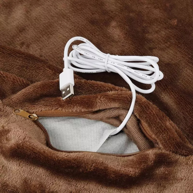 Wearable Electric Heated Clothes Shawl USB Charging 50degrees Plush Material ODM