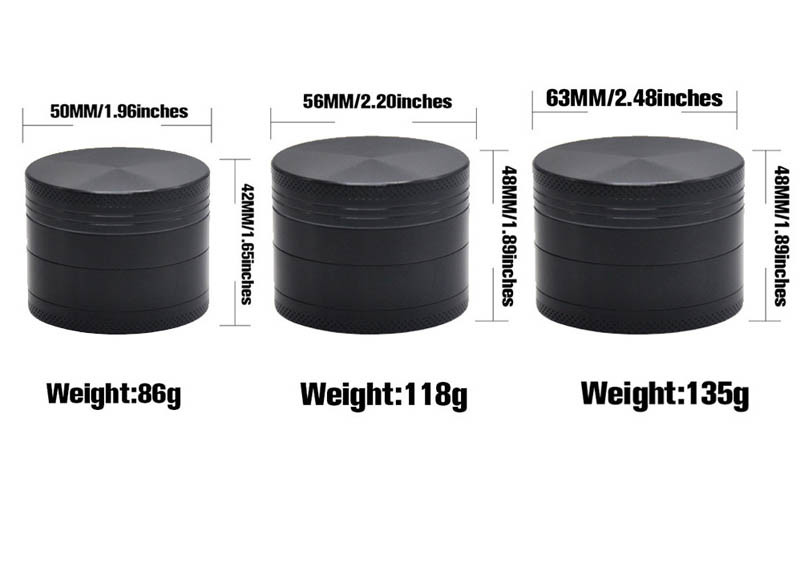 Cnc Processing Tobacco Grinder / Custom Weed Grinder 40 50 56 63mm
