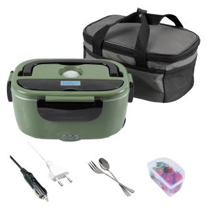Buy cheap 12V 24V 110V 220V Portable Heated Electric Lunch Boxes Food Warmer With Carry Bag product