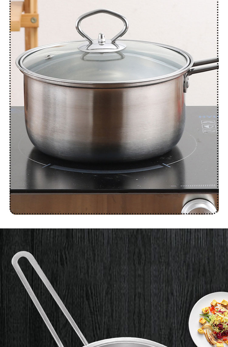 Hot Sale Kitchenware 3pcs Cookware Set Round Nonstick Stainless 410 Soup Pot Cooking Pot Set Custom Pots And Pans