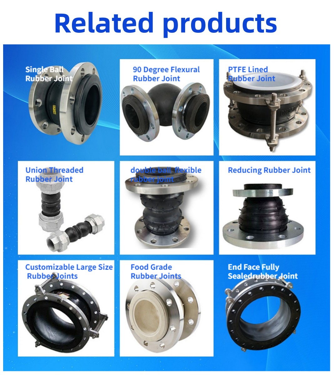EPDM Eccentric Reducer Rubber Expansion Joint DN200-DN350 Bottom Horizontal Design PTFE-lined Eccentric Reducer For Chemical Pipelines