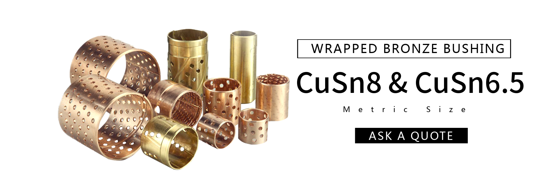 Rolled Bronze Bushing with Diamond Indents | Metric Sleeve material CuSn8 & CuSn6.5P