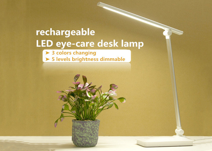 Office Dimmable LED Desk Lamp 5 Lighting Modes 1800mAh 39 * 17 Cm 100-110lm/W