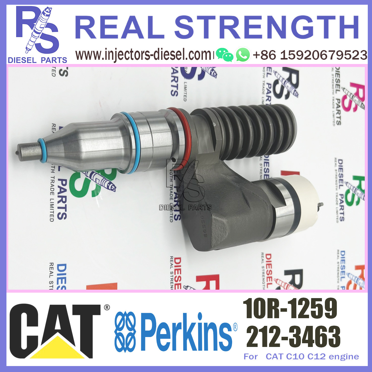 10R-1258 10R-1259 common rail excavator fuel injector for CAT C10 C12 engine injector 10R-1258 10R-1259