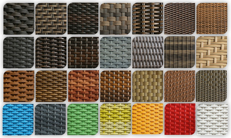 Anti Uv PE Rattan Waterproof Fabric For Patio Furniture Heat Resistance