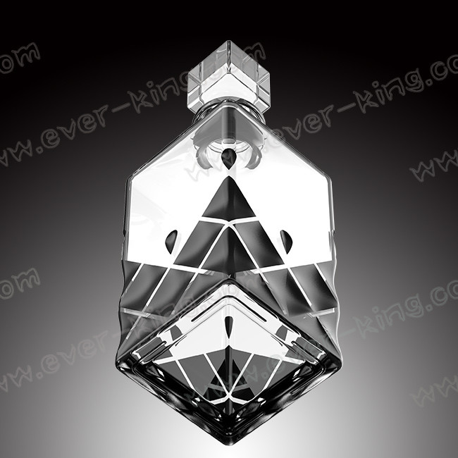 700ml Customized Square Brandy Glass Bottle