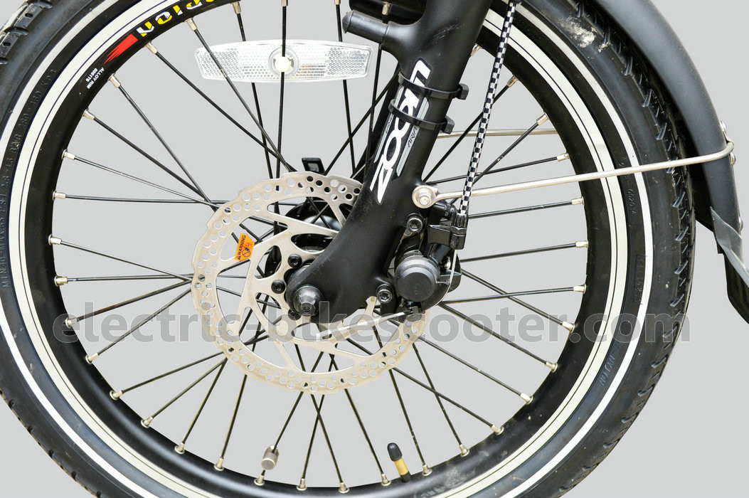 Aluminum 20 Inch Electric Folding Bike Disc Brake TX55 Derailleur System