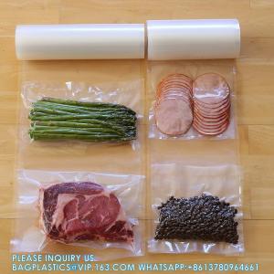 Buy cheap Transparent PA PE Plastic Storage Bags Vacuum Sealer Food Saver Roll 30m Embossed Vacuum Sealer Bags Packaging product