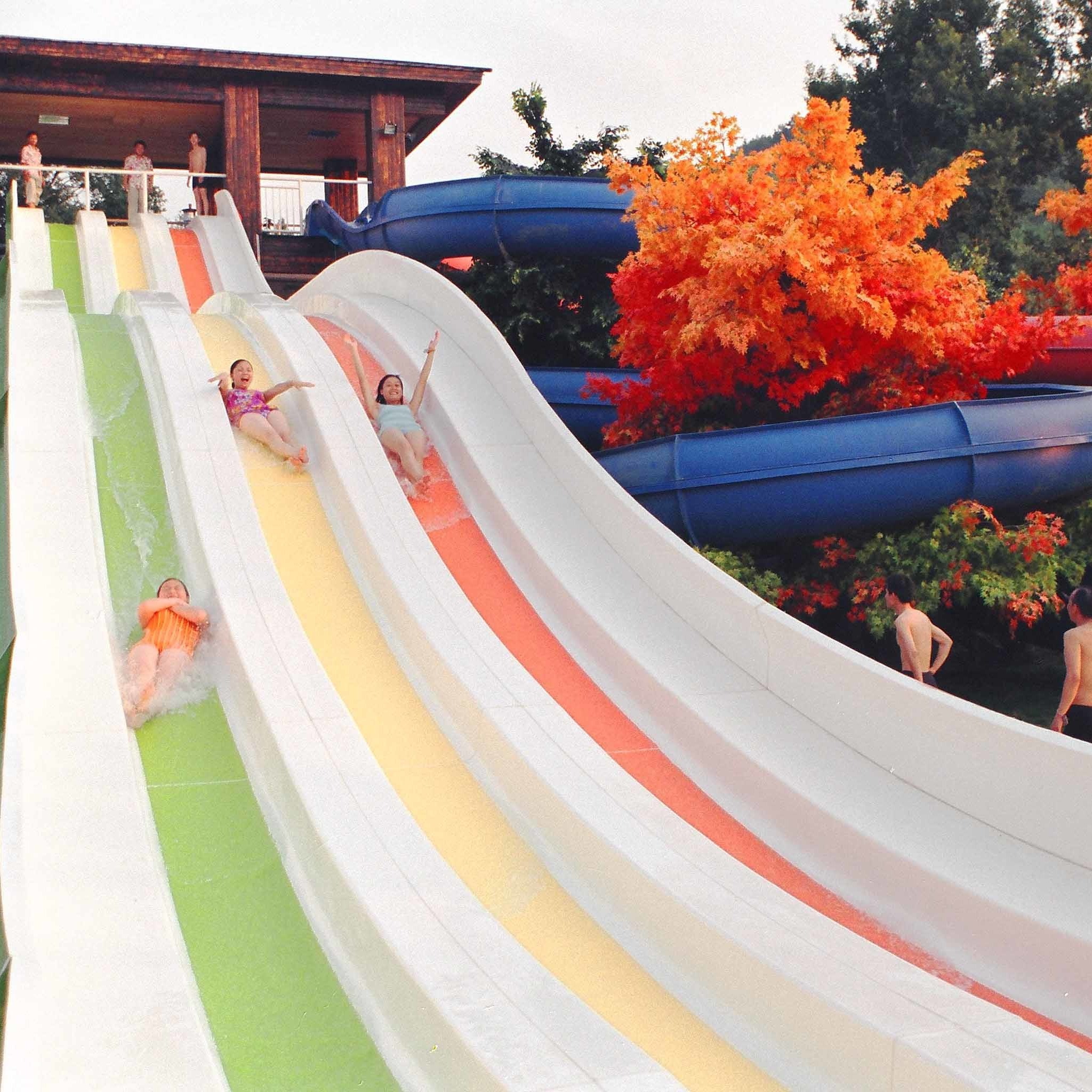 Theme Park Custom Water Slides Steel Structure For Hotel / Resorts Used