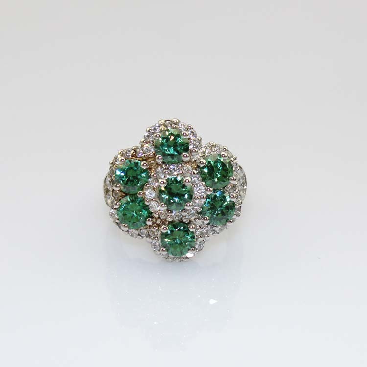 Fashion Jewelry Larger 925 Silver Ring with Created Blue Cubic Zircon Ring(FR009)