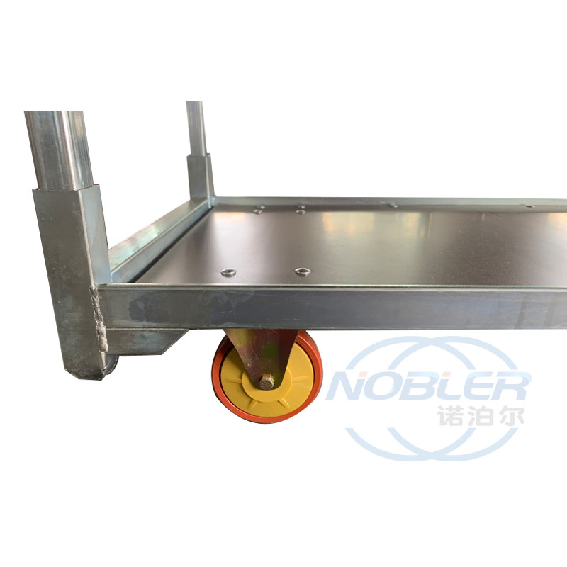 Danish Plywood Flower Trolley Rack Cart Cc Container Floor Height Adjusted