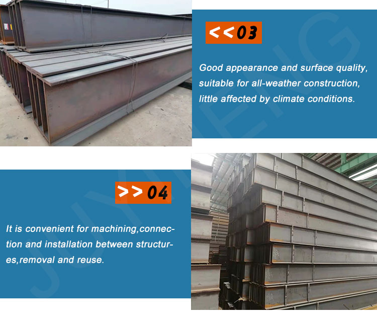 Hot Rolled Steel H Beam 200x200 H Shaped Iron Beam SS400 For Construction