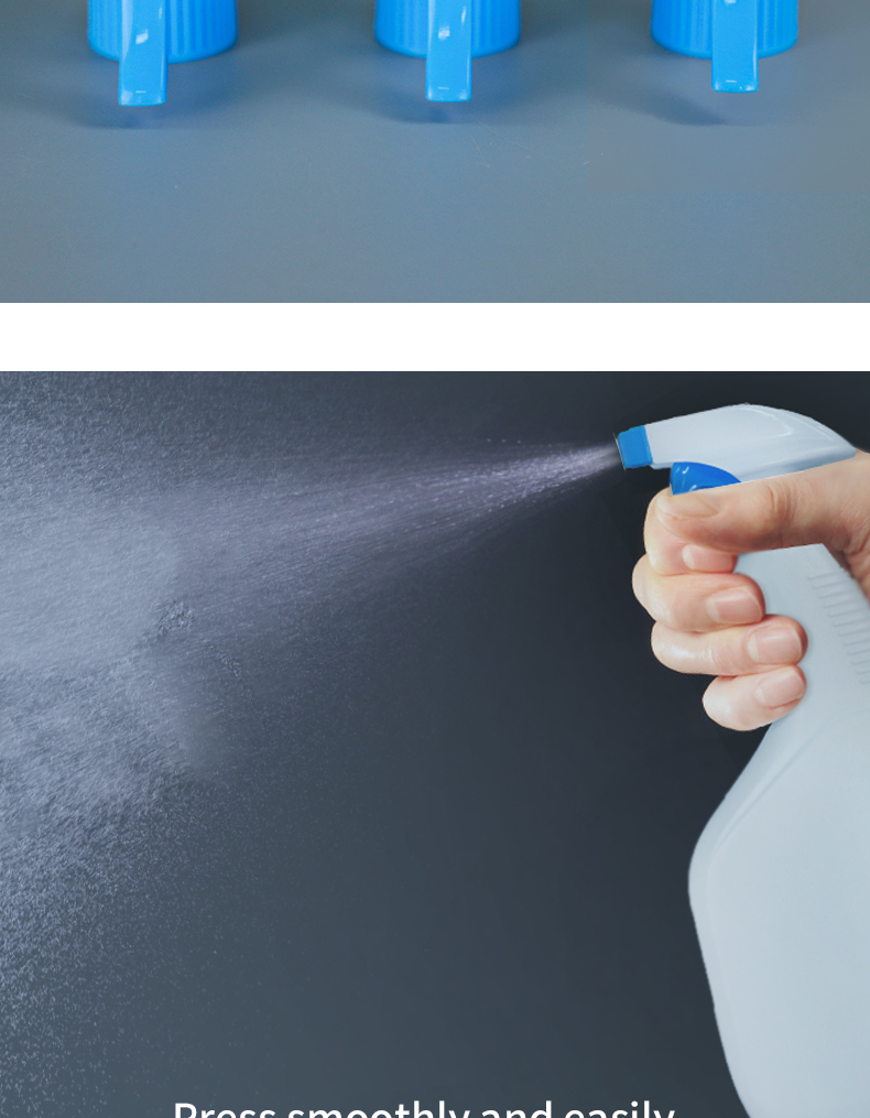 Cleanser Detergent Plastic PE Spray Bottle With Nozzle 950ml 500ml