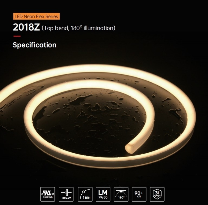 Top Bend Neon Flexible Strip Light IP65 / IP67 Vertical Bending LED Strip Light