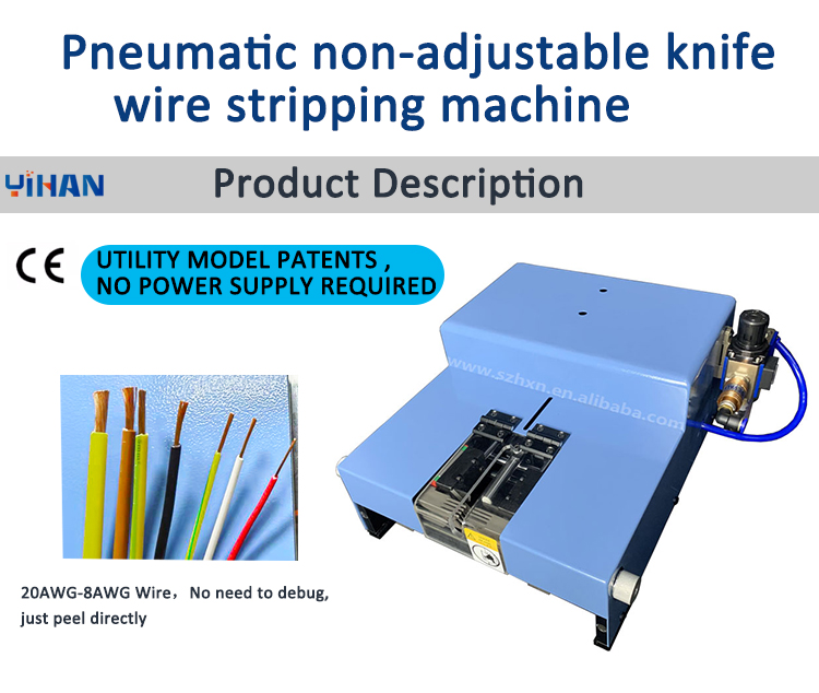 Pneumatic Non-adjustable Knife Stripping Machine for 24KG Thick and Thin Wire Stripping