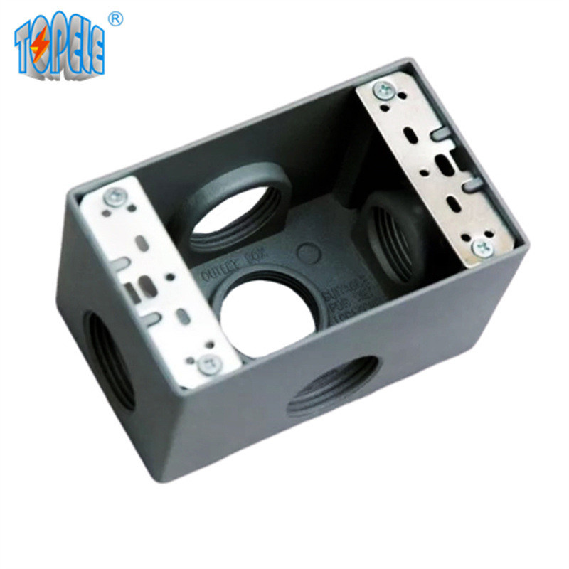 UL Listed 4x2 Weatherproof Electrical Boxes Aluminum One / Two Gang Outlet