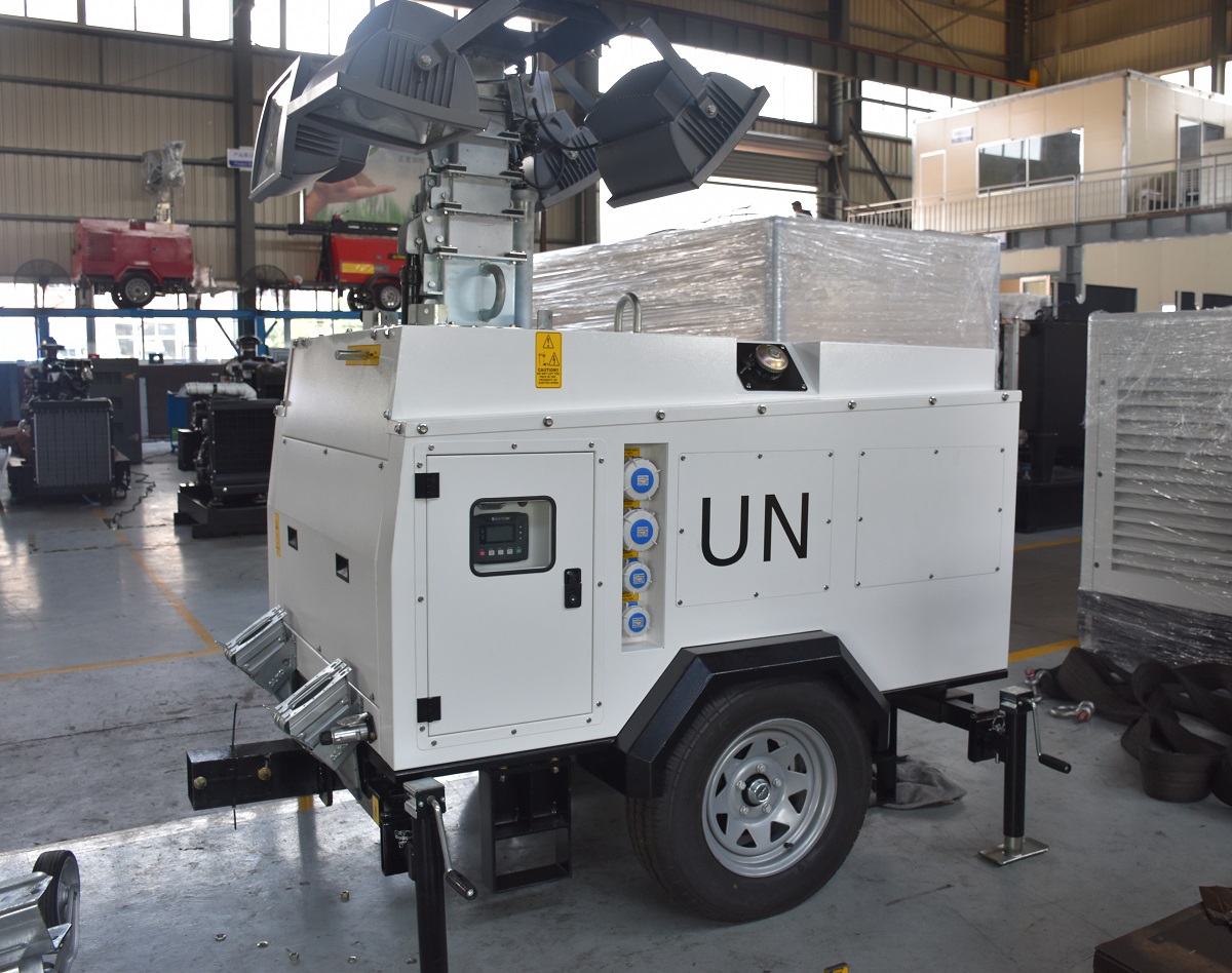 Diesel Fuel Mitsubishi Road Portable Generator Light Tower 9m Diesel Light Plant Generator 10kw