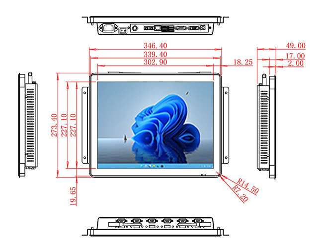 15-Inch Windows Control Interface for Building Management, Digital Signage, Traffic Control Systems, and Smart Cities