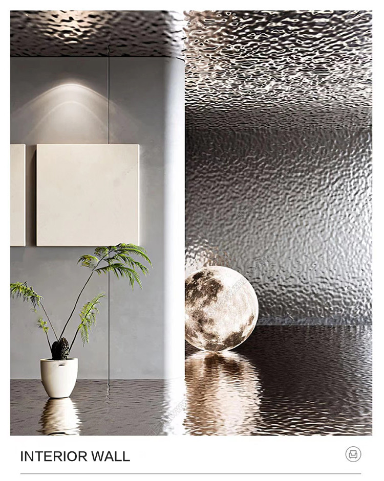 Water Ripple Panel Limited 1220*2440*5/8mm Flame Retardant Bamboo Charcoal Wood Eco-Friendly Bamboo Charcoal Wood Water Ripple Indoor Decorative