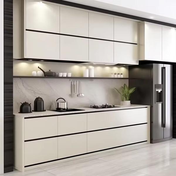 Quality Minimalism Lacquer Kitchen Furniture Cabinet Supplier With Shaker MDF Panel for sale