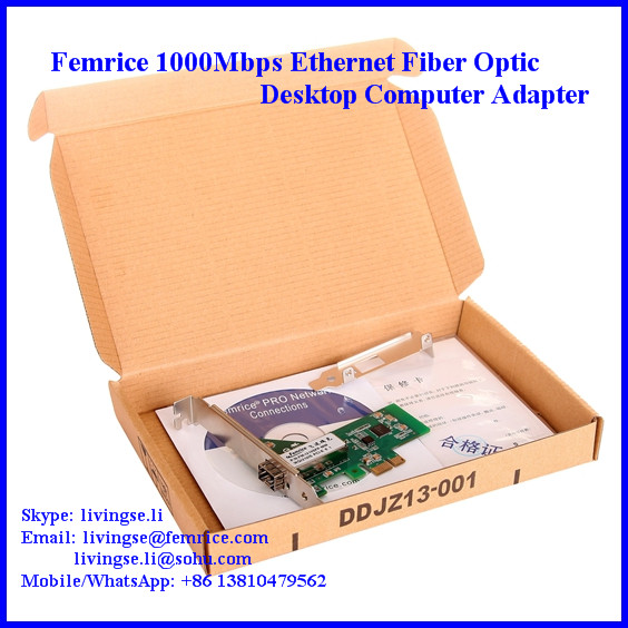 1000M Ethernet Fiber to the Desktop PC Network Adapter, SFP Slot, PCI Express x1 NIC Card