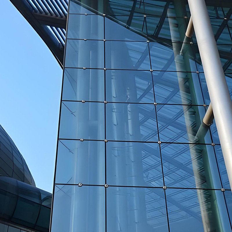 Custom Unitized Curtain Wall UV Resistant Class A Fire Resistant For Clear Glass Color Buildings