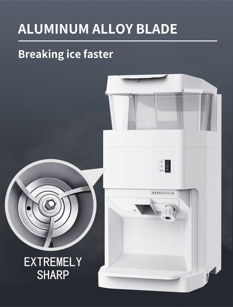 320rpm Commercial Block Ice Shaver Fully Automatic 680kgs/H Shaved Ice Maker Machine