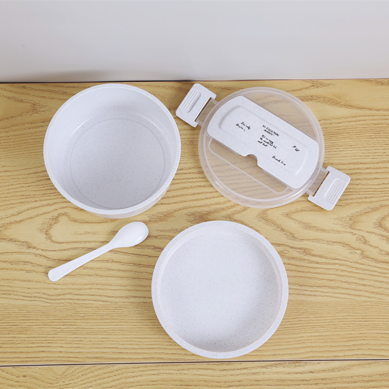 Kids Adults Wheat Fiber Bento Disposable Plastic Lunch Boxes