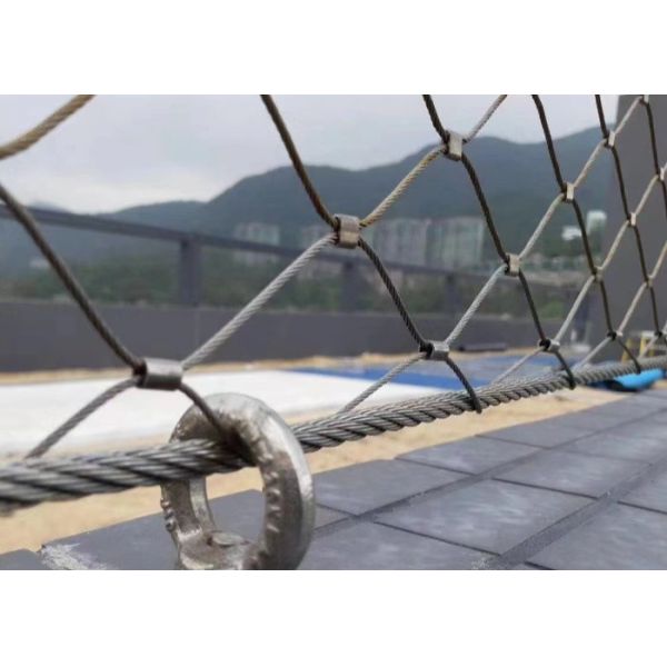 10*10mm Ferrule Connected Wire Rope Mesh Stainless Steel Cable Netting for Decoration