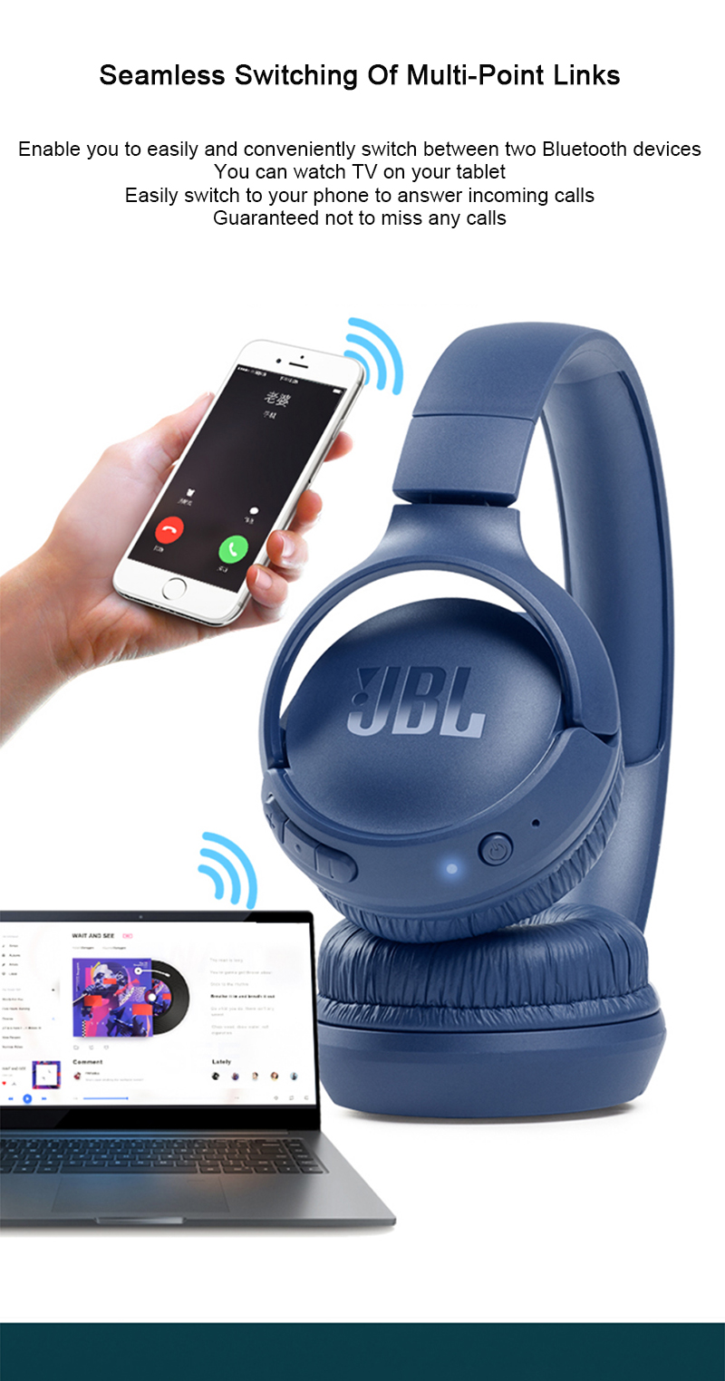 TUNE 510BT Over-Ear Wireless Bluetooth V5.3 Noise Cancelling Headphones & Earphones LED Battery Indicator Microphone Gaming
