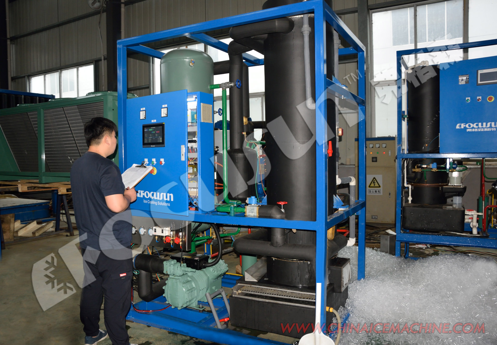 1-20Tons/day Industrial Tube Ice Machine Energy Saving Consumption of Electricity Good