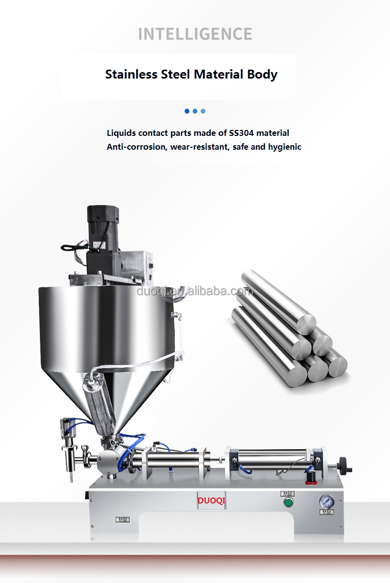 Medical 40 L DUOQI G1WTD HM Thick Paste and Liquid Durable Mixer with Heater Hopper Adjust Filling Machine