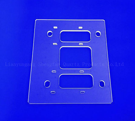 Transparent Quartz Glass Plate With Hole Semiconductor Laser Drilling 100mm