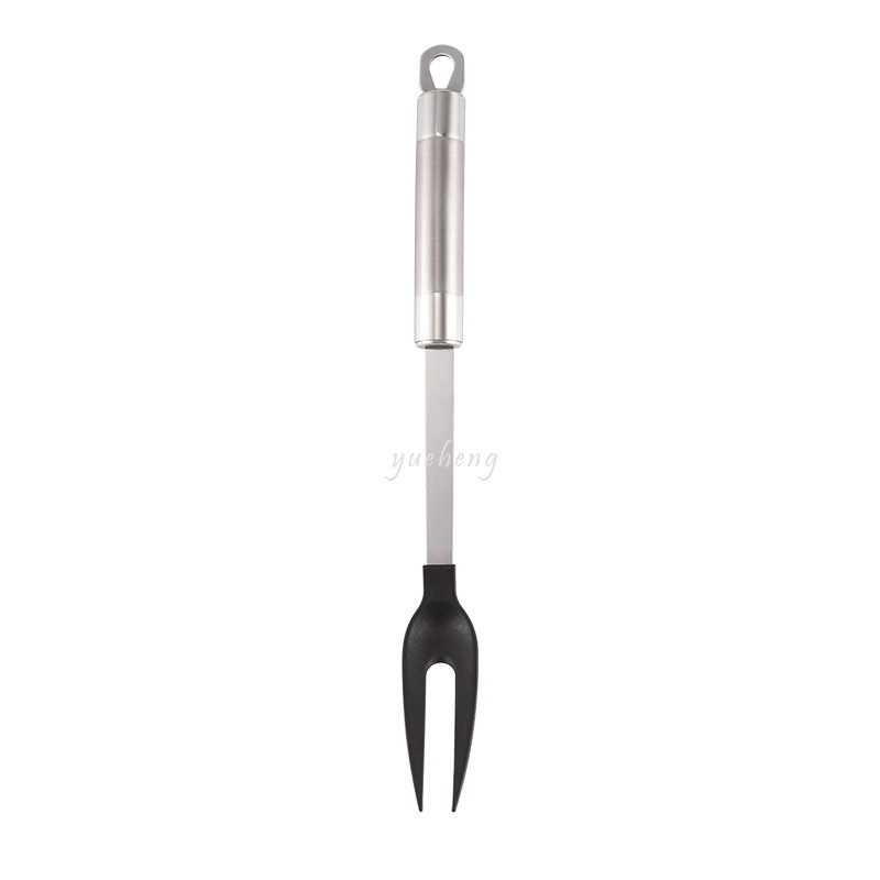 Kitchen tools utensils set with Nylon head Stainless steel handle fork ladle sollted turner Pasta Server