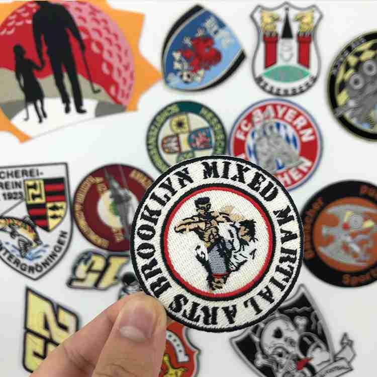 Merrow Border Logo Sports Team Patches Iron On Embroidery Transfers