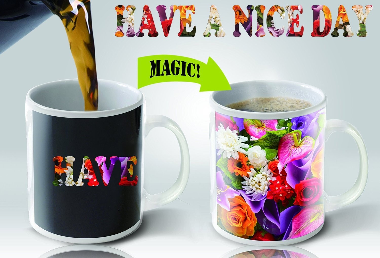 Magic Personalized Kids Mugs Heat Sensitive Color Changing Coffee Mug