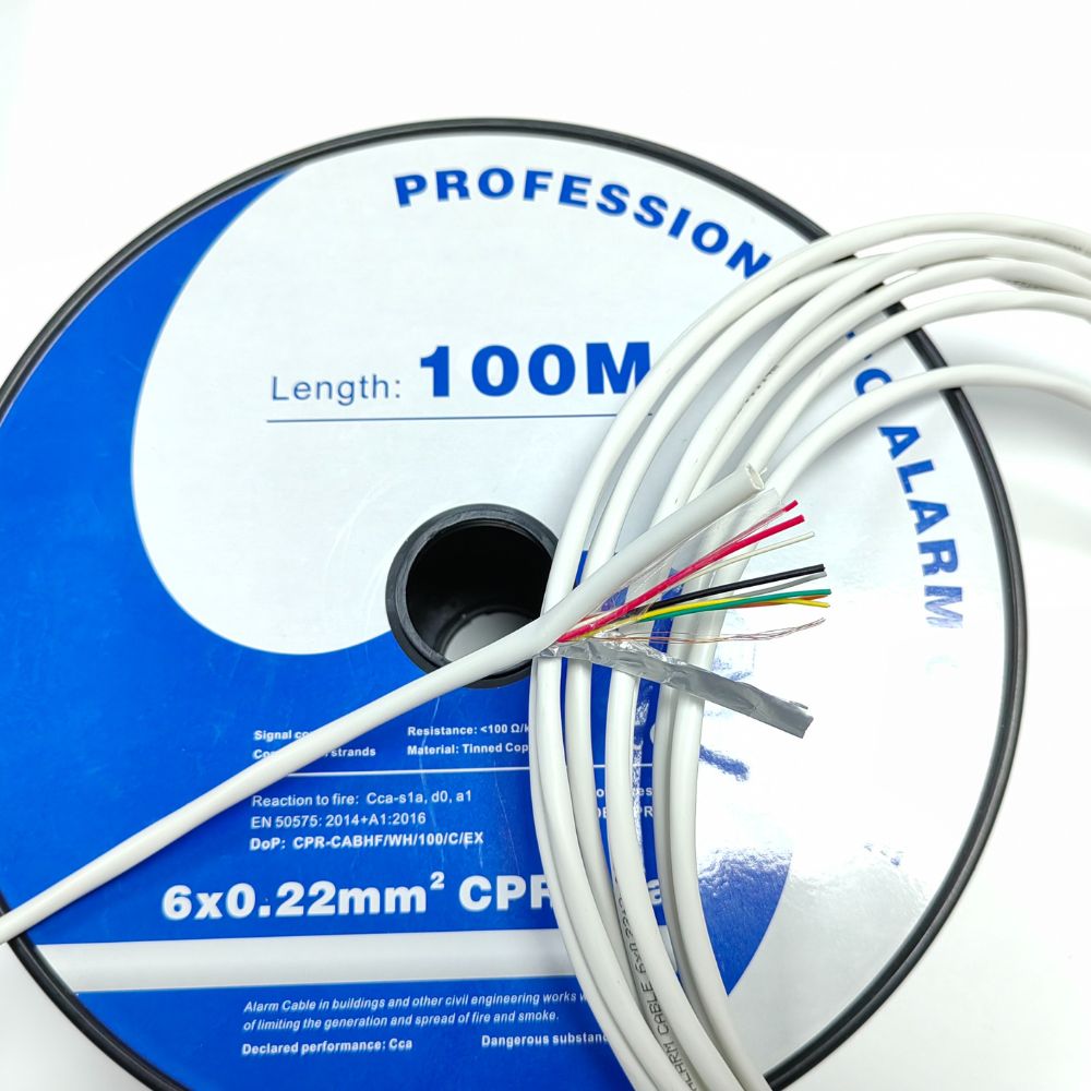 Copper Conductor Shielded 4/6/8/12 Core Alarm Cable for Italy/France/UK/South Africa