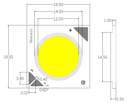 Tunnable Intelligent Stepless Dimming Cob Led 2700-5000k 24w 90 CRI