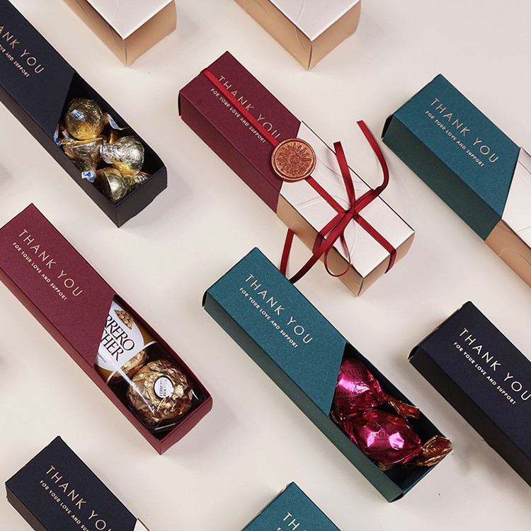 Custom Logo Recyclable Truffle Packaging Round Cardboard Chocolate Box Favors Gift For Wedding Souvenirs