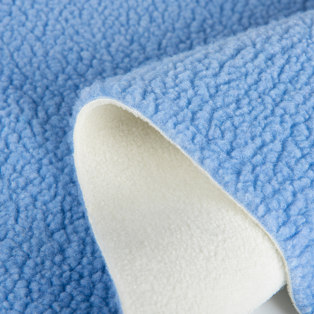 Customizable Yarn Count 100% Polyester Sherpa Fleece Teddy Bonded Suede Knitted Fabric