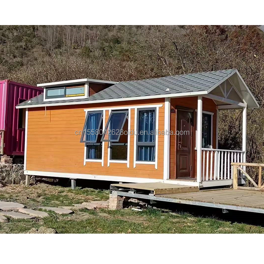 Modern Design Sandwich Panel Door Modular Mobile House in European Union with 20 Ft Prefabricated Flat Packaging Container