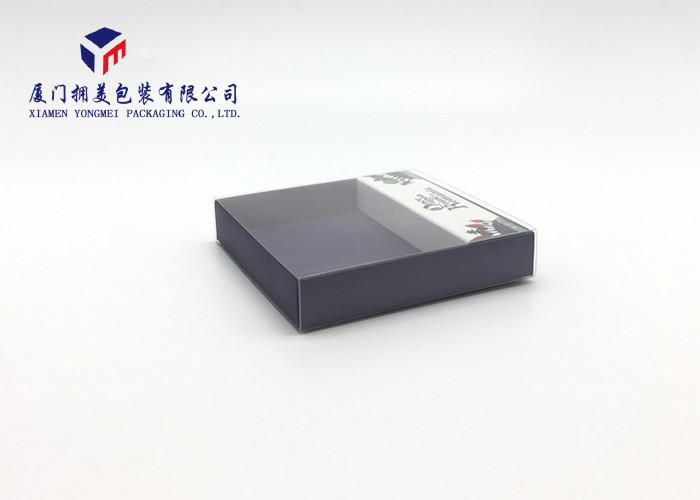 Key Ring Custom Plastic Box Packaging Clear PET Sleeve Rectangle Shape 11.2X2.2X11.2cm